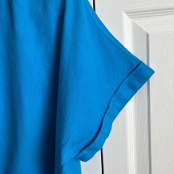 Reitmans Linen Cap Sleeve Top Blue Size XL - Picture 5 of 10
